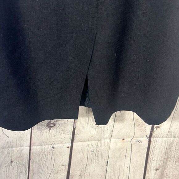 Jessica Howard Vintage 80s Black Evening Cocktail Dress size 6 Made in USA Linen - Picture 6 of 9